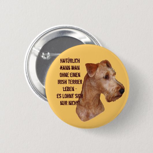 Button "Irish Terrier" (Vorne & Hinten)