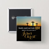 Button Jesus Christ Cross Auferstehung Button (Vorne & Hinten)