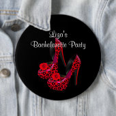 Button Junggeselinnen-Abschied Red Black Shoe (Beispiel)