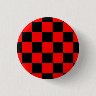 Button Karo schwarz/rot
