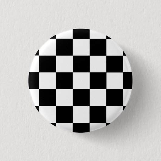 Button Karo schwarz/weiß (Vorderseite)