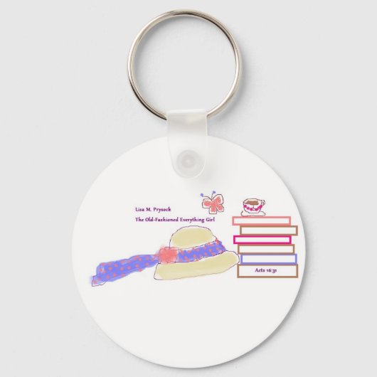 Button Key Chain for Book Lovers! Schlüsselanhänger (Vorderseite)