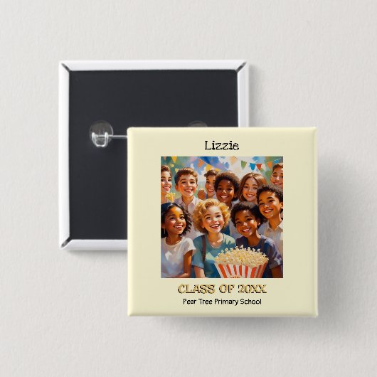 Button-Klasse für den Elementarschulhintergrund Button (Vorne & Hinten)