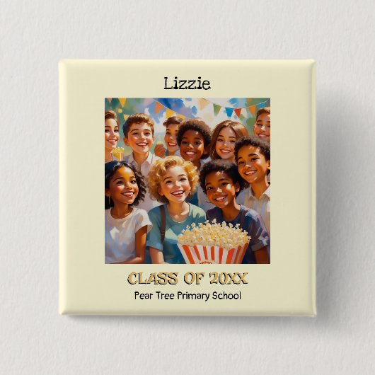 Button-Klasse für den Elementarschulhintergrund Button (Vorderseite)