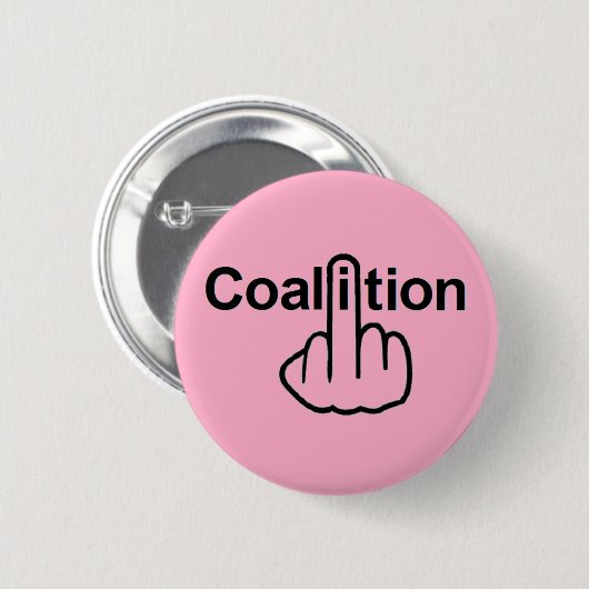 Button-Koalition Gedreht Button (Vorne & Hinten)