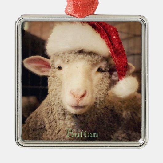 Button Lamb Ornament (Vorne)