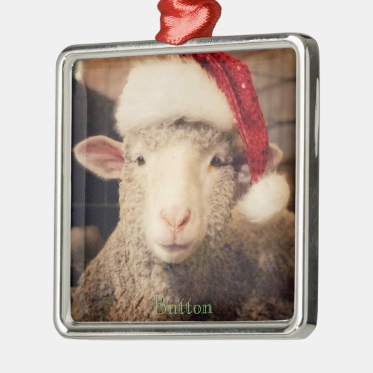 Button Lamb Ornament Aus Metall (Links)