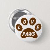 Button-Liebe Paws Brown Button (Vorne & Hinten)