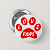 Button-Liebe Paws Red Button (Vorne & Hinten)
