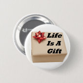 Button LIfe ist ein Geschenk (Vorne & Hinten)
