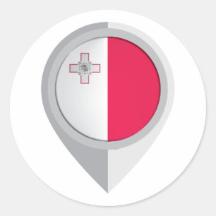 Button Location Flag Runder Aufkleber