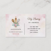 Button-Logo für Bäckereirollen Visitenkarte (Rückseite)