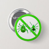 Button, Lyme Krankheits-Bewusstsein (Grün-Ticken) Button (Vorne & Hinten)