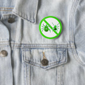 Button, Lyme Krankheits-Bewusstsein (Grün-Ticken) Button (Beispiel)
