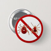 Button, Lyme Krankheits-Bewusstsein (weiß) Button (Vorne & Hinten)
