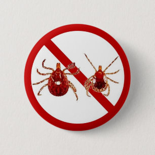 Button, Lyme Krankheits-Bewusstsein (weiß) Button