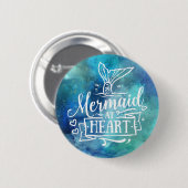 Button - Meerjungfrau im Herzen (Vorne & Hinten)