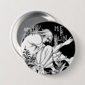 Button: Merlin von Aubrey Beardsley Button (Vorne & Hinten)