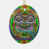 Button Mit Augen Man Keramik Ornament (Rechts)