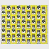 Button Mit Augen Snowman Geschenkpapier (Flach)