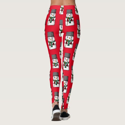 Button Mit Augen Snowman Leggings (Rückseite)