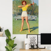 Button mit Bow und Arrow Art Poster (Heimbüro)
