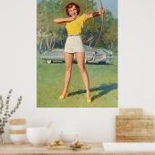 Button mit Bow und Arrow Art Poster (Küche)