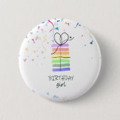 Button mit Cake und Confetti (Vorderseite)