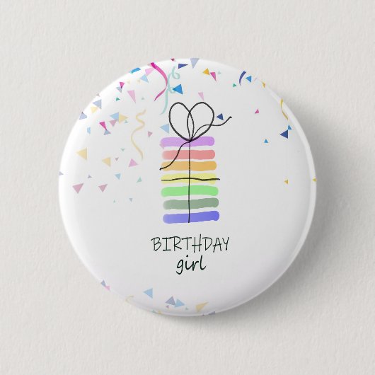 Button mit Cake und Confetti (Vorderseite)