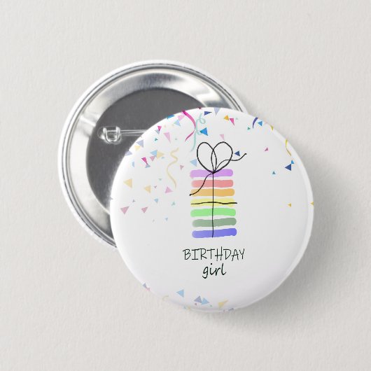 Button mit Cake und Confetti (Vorne & Hinten)