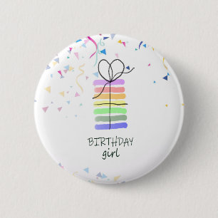 Button mit Cake und Confetti