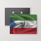 Button mit der Flagge von Äquatorialguinea (Vorderseite/Rückseite)