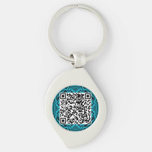 Button mit eigenem QR-Code Schlüsselanhänger (Vorderseite)