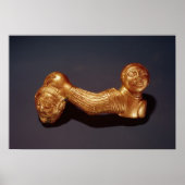 Button mit einem Krieger mit Kopf Poster (Vorne)