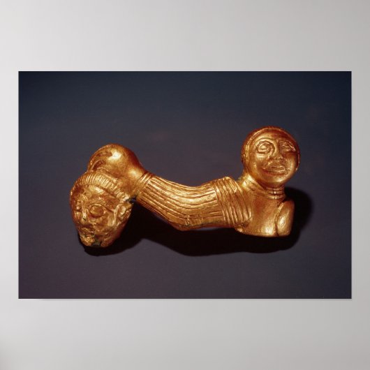 Button mit einem Krieger mit Kopf Poster (Vorne)