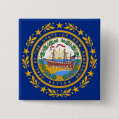Button mit Flag New Hampshire (Vorderseite)