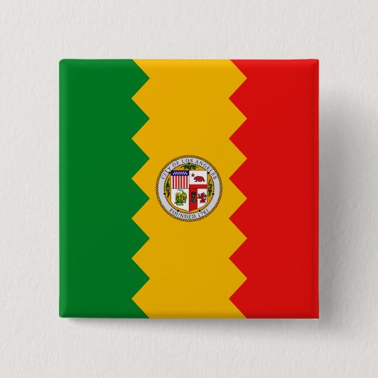Button mit Flag von Los Angeles, Kalifornien (Vorderseite)