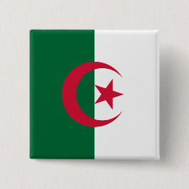 Button mit Flagge Algeriens