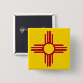 Button mit Flagge in New Mexico (Vorne & Hinten)