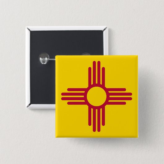 Button mit Flagge in New Mexico (Vorne & Hinten)