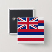 Button mit Flagge von Hawaii (Vorne & Hinten)
