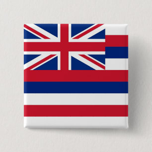 Button mit Flagge von Hawaii