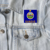Button mit Flagge von Kansas (Beispiel)