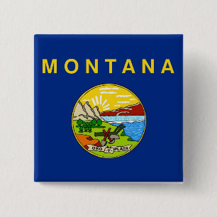 Button mit Flagge von Montana