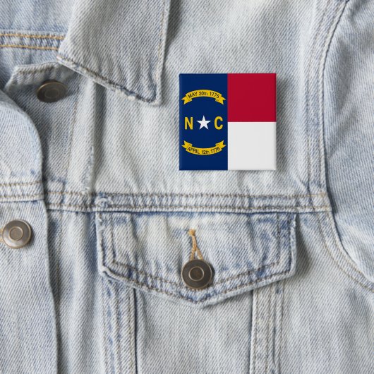 Button mit Flagge von North Carolina (Beispiel)