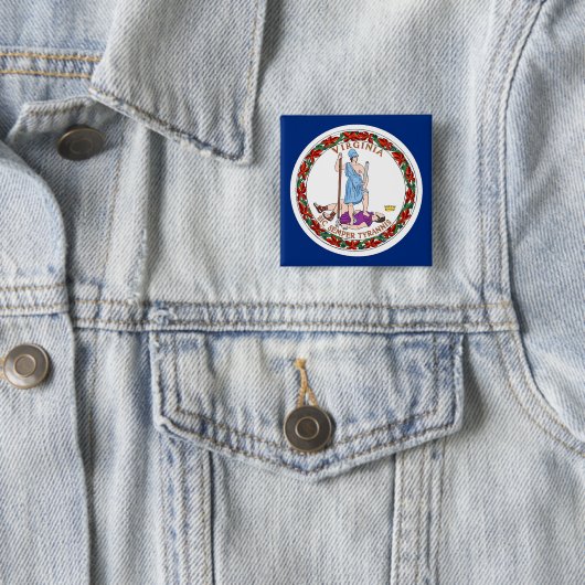 Button mit Flagge von Virginia (Beispiel)