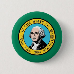 Button mit Flagge von Washington