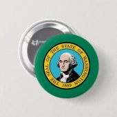 Button mit Flagge von Washington (Vorne & Hinten)