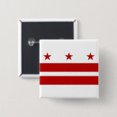Button mit Flagge von Washington DC (Vorne & Hinten)