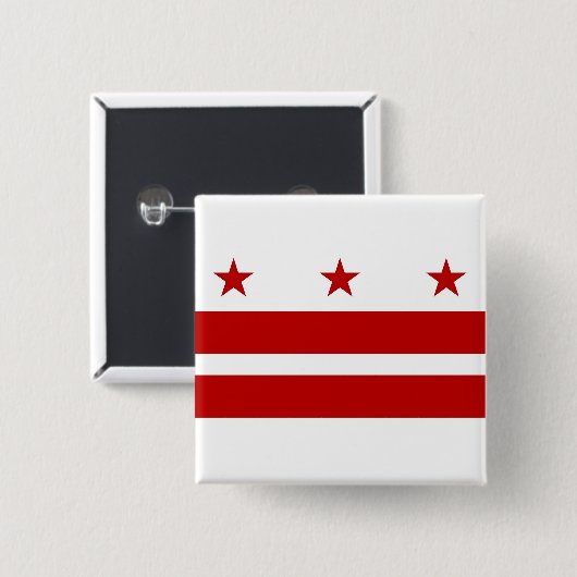 Button mit Flagge von Washington DC (Vorne & Hinten)